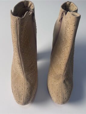 C Label Taupe Studded Ankle Booties
